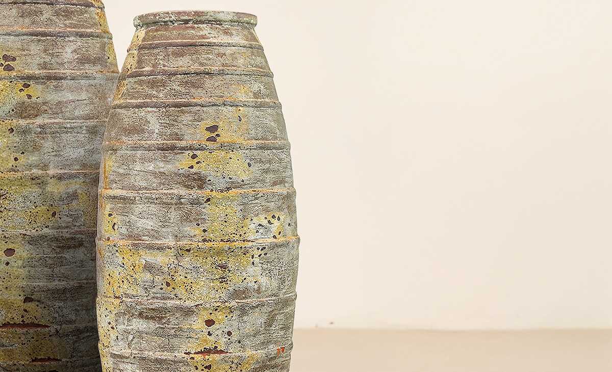 Vaso de cerâmica rústico